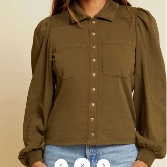 NATION LTD DESTA TOP in LAGOON size small - Picture 8 of 9